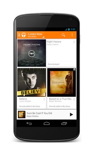 Play Music - Listen Now - Nexus 4