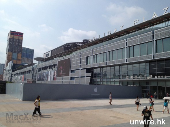 中国深センに建設中のApple Storeの写真