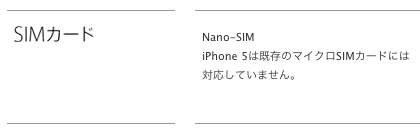 ｢iPhone 5｣はNano-SIMカードを採用