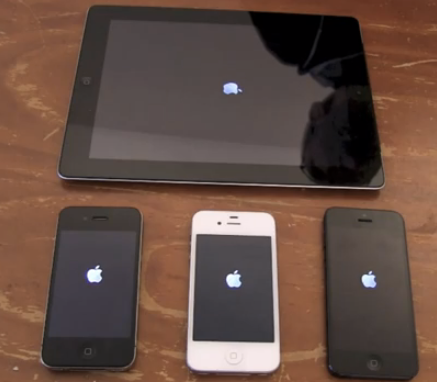 ｢iPhone 5｣と｢iPhone 4/4S｣｢iPad (第3世代)｣とのパフォーマンス比較ビデオ