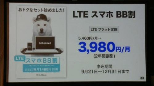 ソフトバンク、｢iPhone 5｣のLTEフラットが月額3,980円になる｢LTEスマホBB割｣を発表