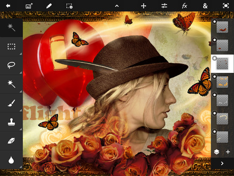 Adobe、iPad向けアプリ｢Photoshop Touch｣をアップデートし、Retinaディスプレイをサポート