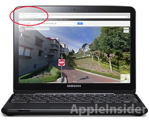 Googleが｢Google マップ｣のサイトにOS Xを搭載したSamsung製ラップトップの画像を使用していた事が明らかに