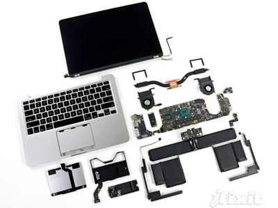 iFixit、13インチの｢MacBook Pro Retinaディスプレイモデル｣の分解レポートを公開 | 気になる、記になる…