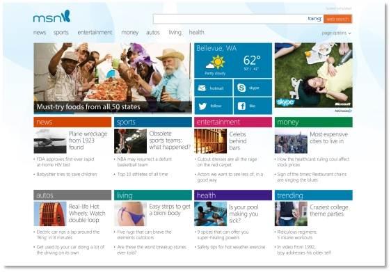 Microsoft、新しい｢MSN.com｣を発表