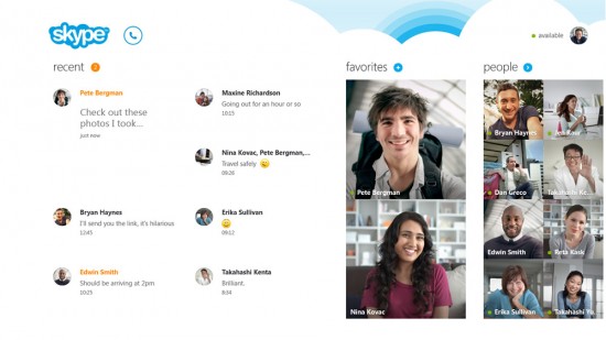 Skype、｢Skype for Windows 8｣をリリース