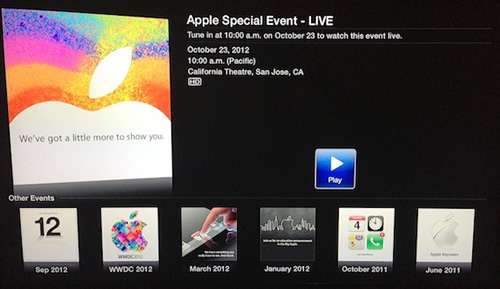Apple、今晩のスペシャルイベントをApple TV経由でライブストリーミング配信へ
