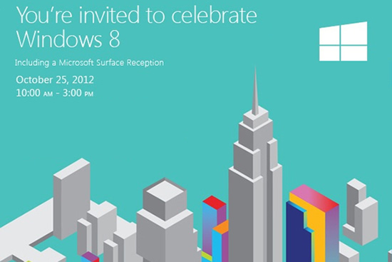 Microsoft、10月25日に開催する｢Windows 8｣のローンチイベントの招待状を配布