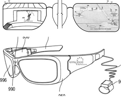 米Microsoft、｢Google Glass｣に似たメガネ式ヘッドアップディスプレイに関する特許を申請