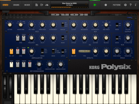 KORG、アナログシンセサイザーの名機｢Polysix｣を完全再現したiPadアプリ｢iPolysix｣をリリース