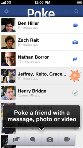 Facebook、友達にPoke出来るアプリ｢Facebook Poke for iPhone｣をリリース