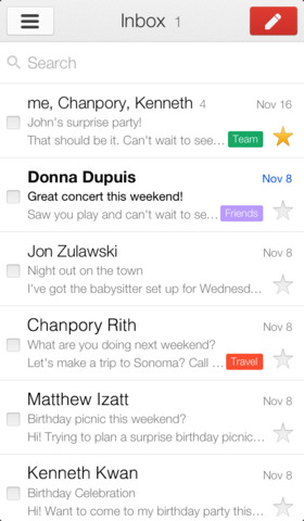 Google、デザインを一新し複数のアカウントをサポートした｢Gmail for iOS 2.0｣をリリース