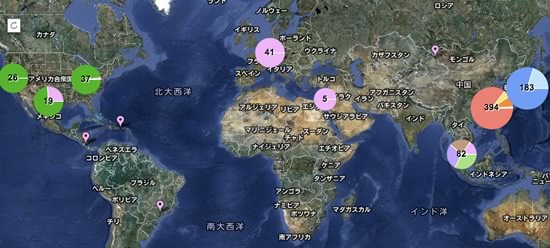 Appleのサプライヤーの拠点を示した世界地図が公開される