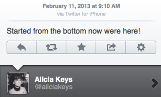 BlackBerryのスポークスマンに就任した歌手のアリシア・キーズ、誤って｢iPhone｣からツイートか？!