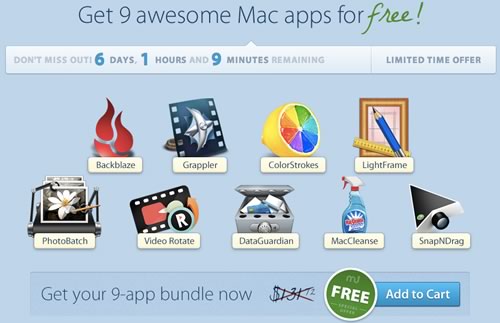 MacUpdate、1週間限定で9本のMac向けアプリを無料で提供する｢Freebie Bundle｣のキャンペーンを実施中