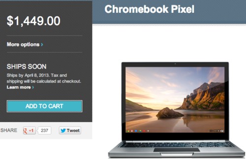 米Google、｢Chromebook Pixel｣のLTE対応モデルを4月8日までに出荷開始へ