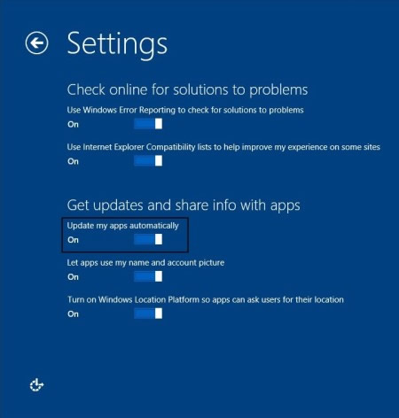 ｢Windows Blue｣では｢Windows ストア｣のアプリの自動アップデートが可能に
