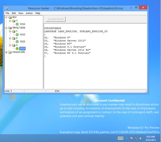 「Windows 8.1 Preview」や「Windows Server 2012 R2」の名称が確認される