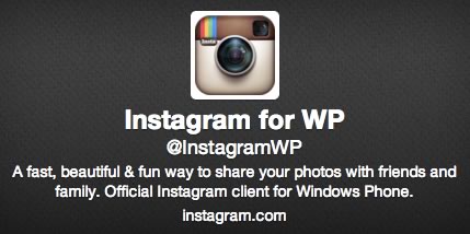 正式リリースが近い?! ｢Instagram for Windows Phone｣の公式Twitterアカウントが登場