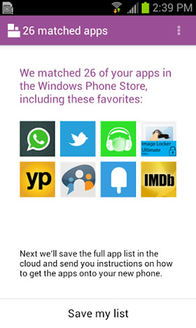 Microsoft、AndroidからWindows Phoneへの移行支援アプリ｢Switch to Windows Phone｣をリリース