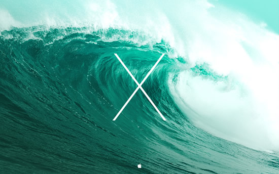 ｢OS X 10.9｣のバナーデザインの壁紙