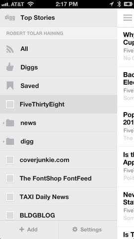 Digg、iOS向け公式アプリをアップデートし｢Diggリーダー｣機能を追加