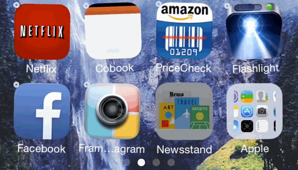 ｢iOS 7｣では｢Newsstand｣アプリのアイコンをフォルダに入れる事が可能に