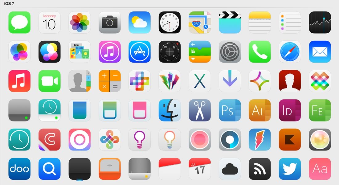 ｢iOS 7｣のアイコンをまとめたアイコンセット｢iOS 7 Icons｣