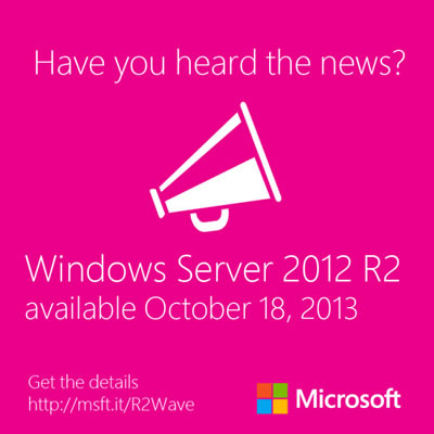 Microsoft、｢Windows Server 2012 R2｣も10月18日にリリースへ