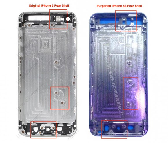 ｢iPhone 5S｣の筐体の新たな写真が流出 – ｢iPhone 5｣の筐体との比較など様々な検証画像も