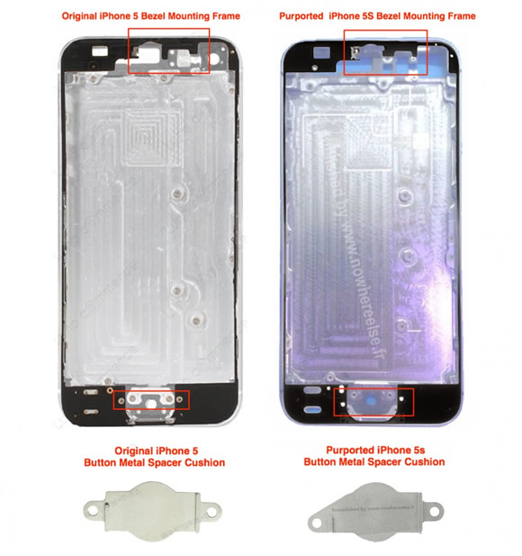 ｢iPhone 5S｣の筐体の新たな写真が流出 – ｢iPhone 5｣の筐体との比較など様々な検証画像も