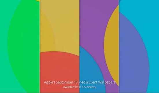 新型iPhone発表イベント会場に設置されているバナーのデザインの壁紙が公開される