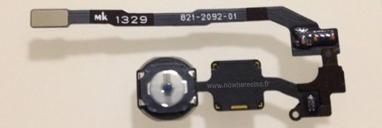 ｢iPhone 5S｣のホームボタンの部品が流出 – ｢iPhone 5｣とは形状が大きく異っている事が判明