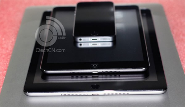 C科技、｢iPad 5｣と｢iPad mini 2｣と｢iPhone 5s｣の実機比較写真を公開