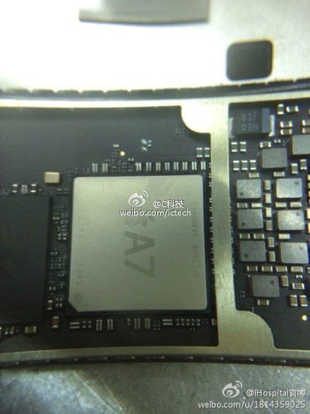 ｢iPad Air｣のロジックボードやA7プロセッサの写真