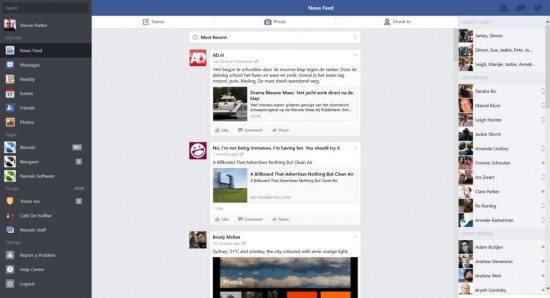 Facebook、｢Windows 8.1｣向けに公式アプリをリリース