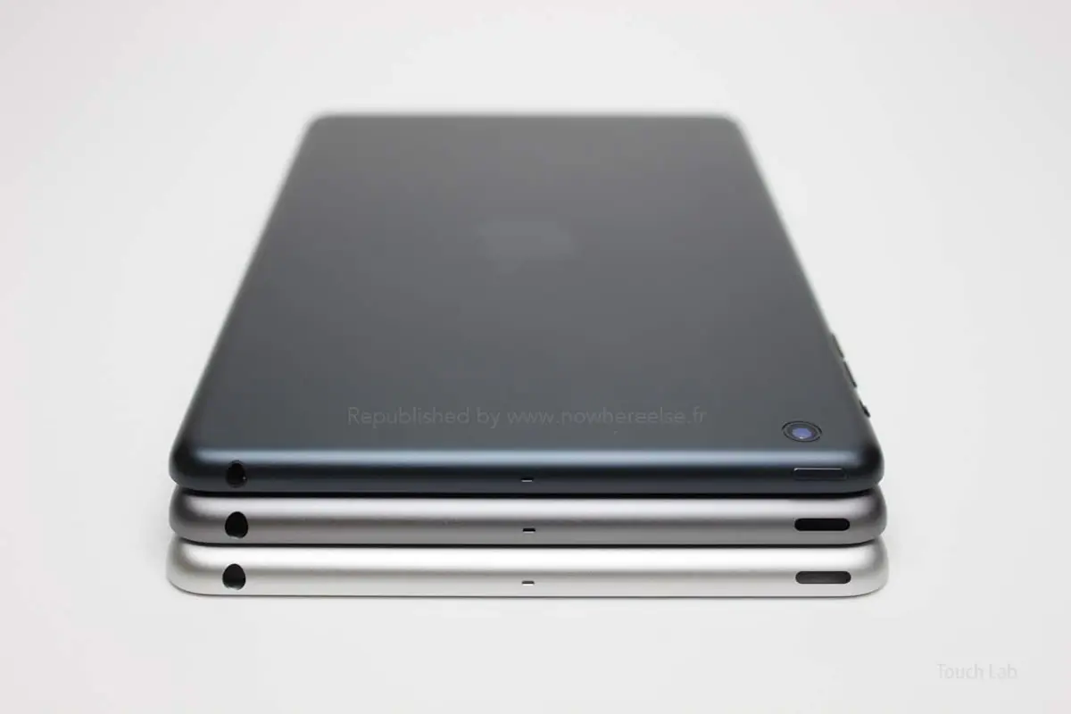 訂正】次期iPad miniのスペースグレイモデルとシルバーモデルのバック 
