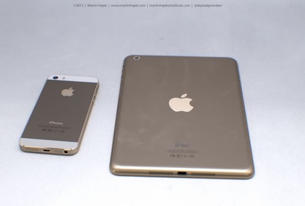 ｢iPad mini｣のゴールドモデルとブルーモデルのコンセプト画像