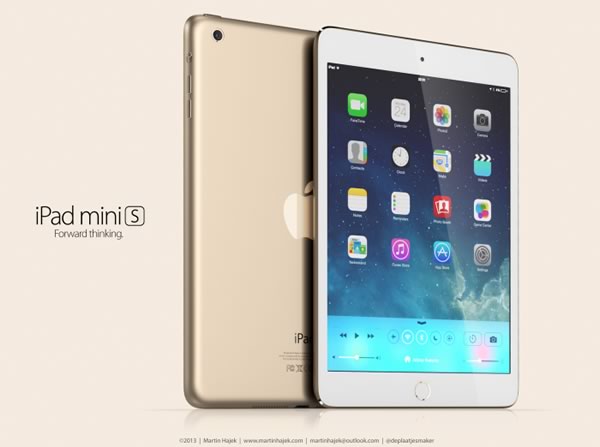 ｢iPad mini｣のゴールドモデルとブルーモデルのコンセプト画像