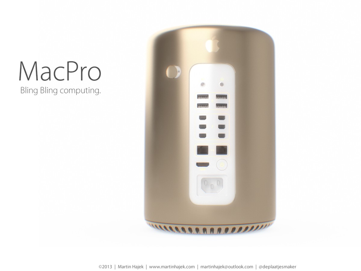 新型Mac Proのゴールドモデルのコンセプト画像