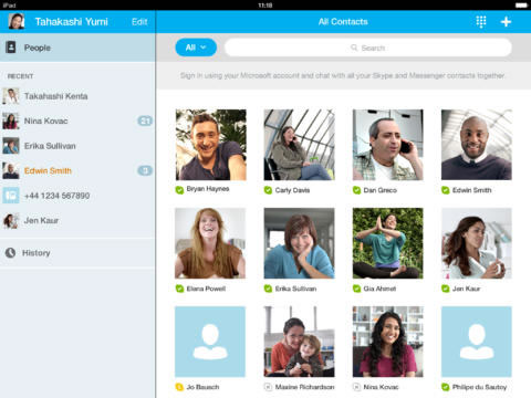Skype、｢iOS｣向け公式アプリのUIをフラットデザインに刷新