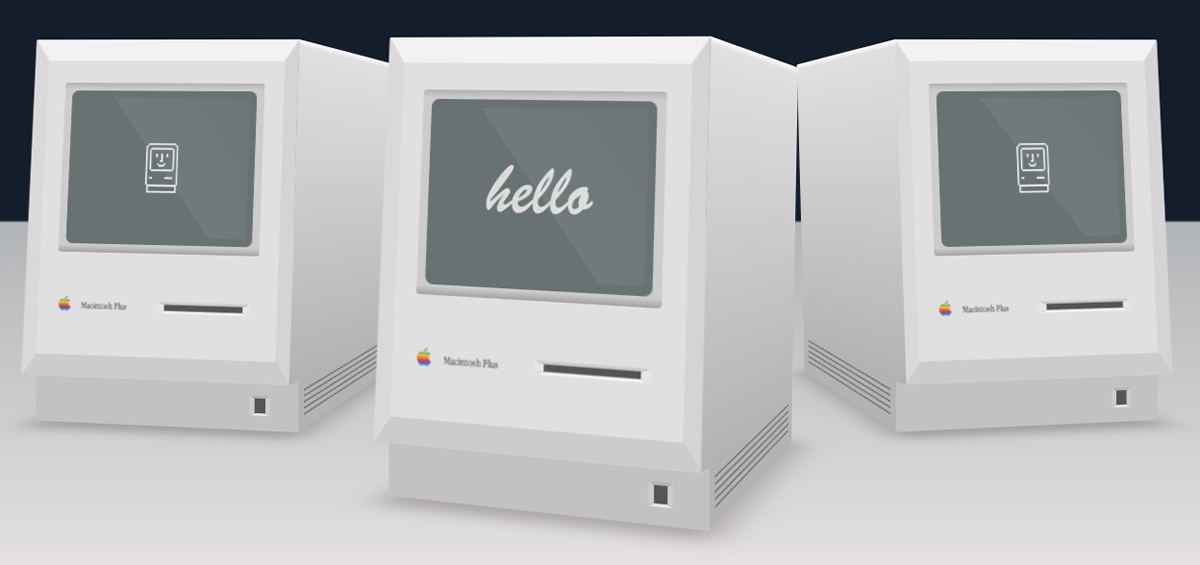 CSSで作成された｢Macintosh Plus｣