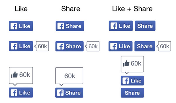 Facebook、新デザインの｢いいね｣&｢シェア｣ボタンを正式に発表
