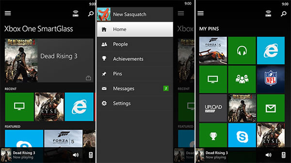 Microsoft、Windows Phone向けに｢Xbox One SmartGlass｣アプリをリリース