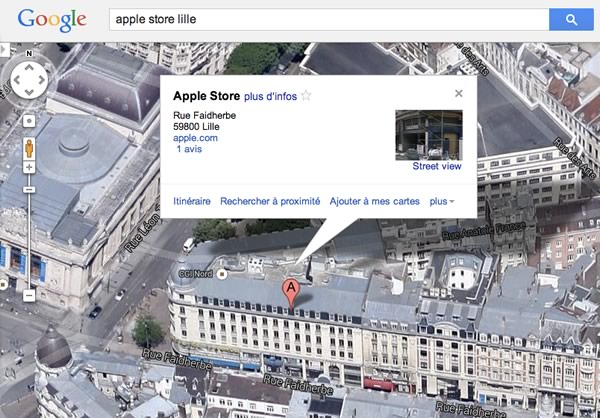 未発表の｢Apple Store｣の位置を｢Google Maps｣がフライングで掲載