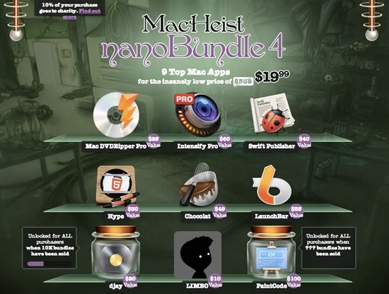 Macheist 総額369ドルのmac向けアプリ9本をドルで販売する Macheist Nanobundle 4 のセールを開催中 気になる 記になる