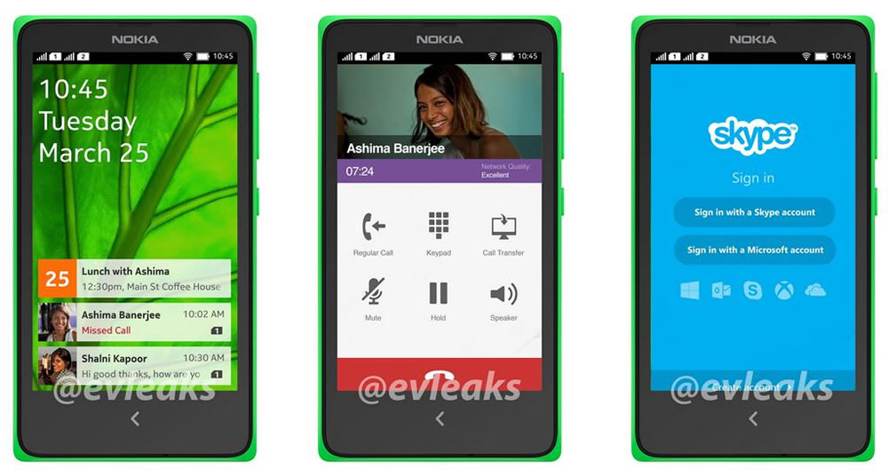 Nokia製Android端末のユーザーインターフェイスのプレス画像が流出