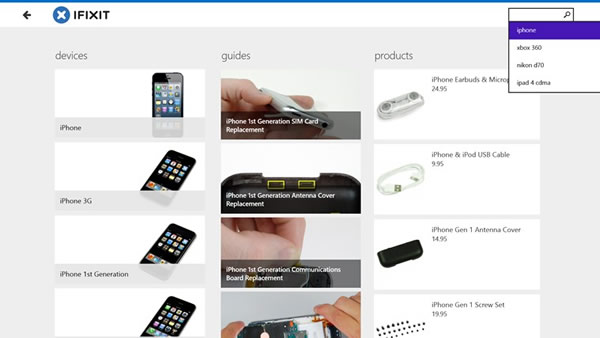 iFixit、｢Windows 8｣向けに公式アプリ『iFixit: Repair Manual』をリリース