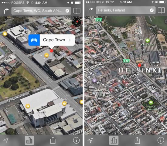 ケープタウンとヘルシンキが｢iOS｣のマップアプリの3D Flyover機能に対応