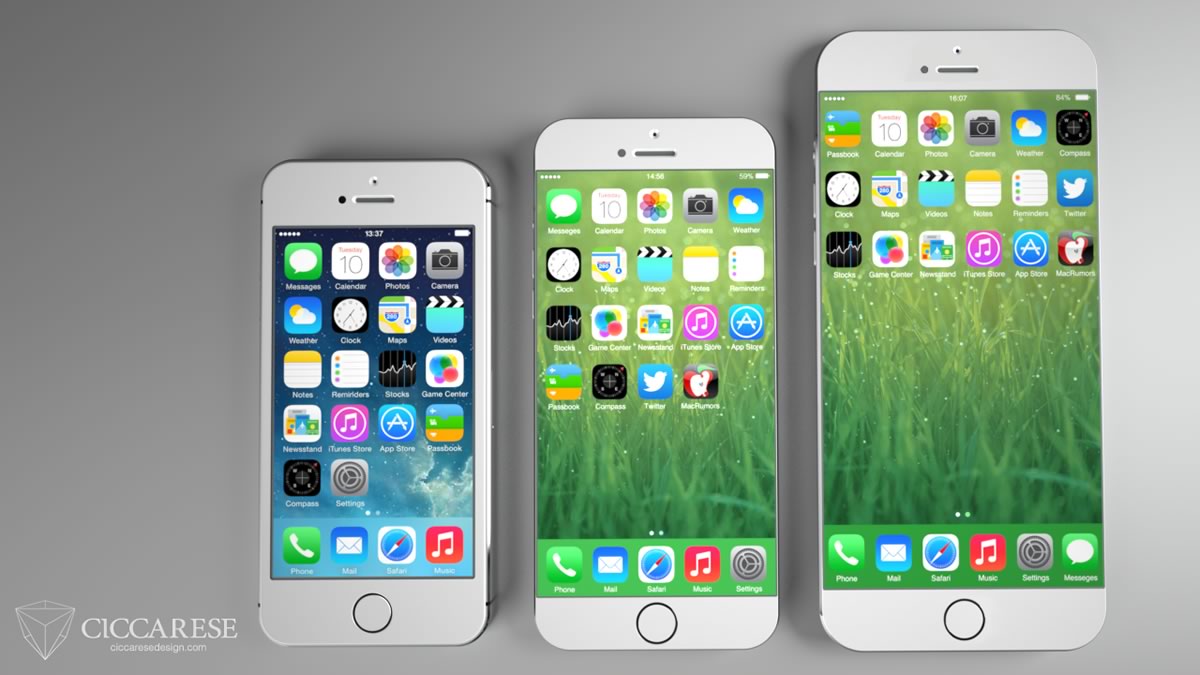 ｢iPhone 6｣のコンセプト画像 ｰ CiccareseDesignが想像した4.7インチ&5.5インチ版｢iPhone｣